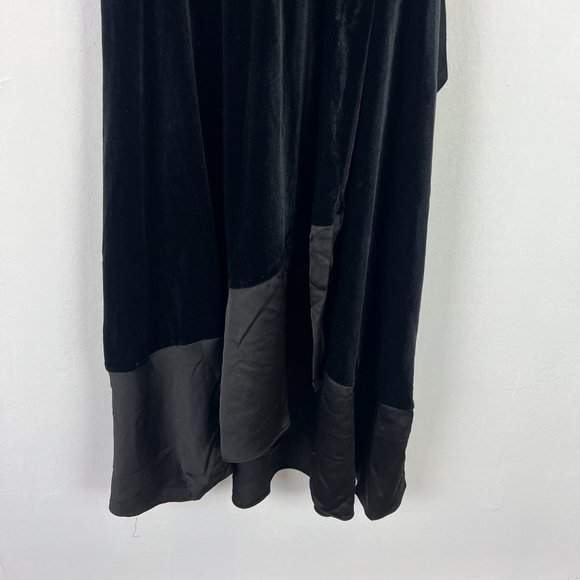 NWT DKNY Velvet Midi Wrap Dress Sleeveless Black Size 12 NEW $139 - Picture 3 of 12